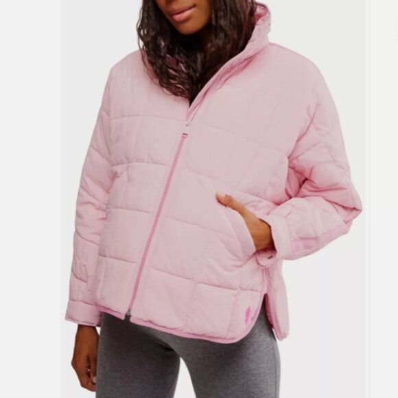 NWT FP Movement x Hatch Pink Pippa Packable Puffer Jacket, Large - Picture 1 of 11